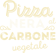 Pizza nera al carbone vegetale